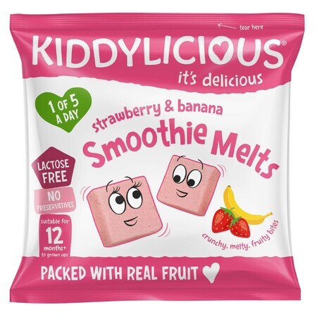 Fruchtsnack mit Erdbeeren und Bananen, 6 g, Kiddylicious