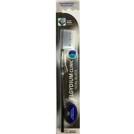 Clinic Total Black black toothbrush + Dental Floss black dental floss, Elgydium