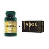 Premium L-arginina 1000mg, 60 tablete + Viril Strong, 4 tablete, CosmoPharm