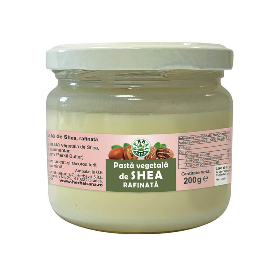 Herbalsana raffinierte pflanzliche Shea-Paste, 200 g, Herbavit