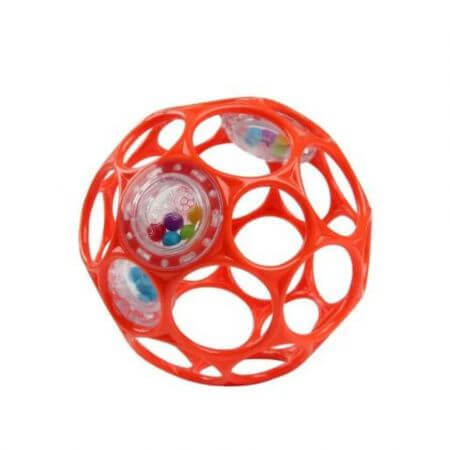 Jucarie zornaitoare minge Oball Rattle, 0 luni+, Bright Starts