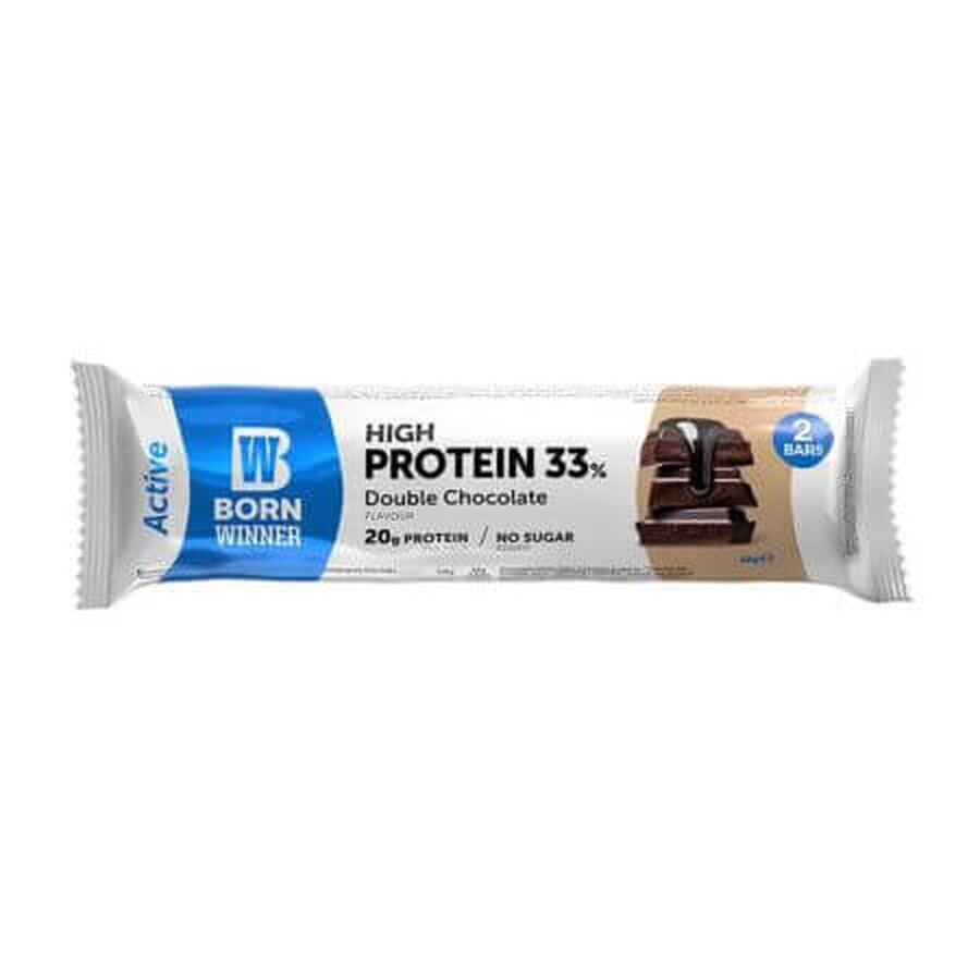 Proteinriegel mit Double Chocolate Active, 2 x 30 g, Born Winner