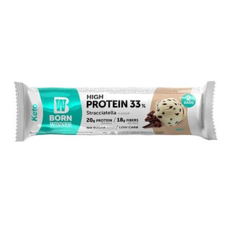 Proteinriegel mit Stracciatella Keto, 2 x 30 g, Born Winner