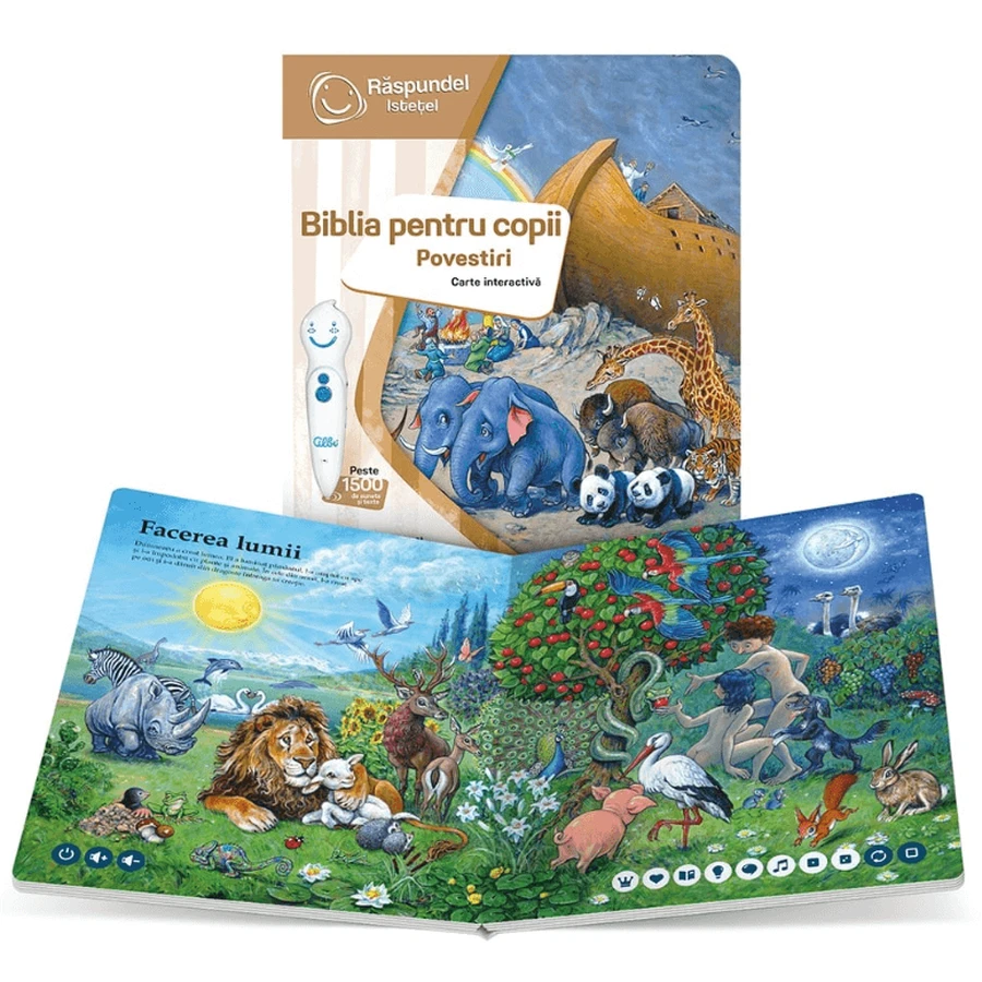 Interactief boek Bijbelverhalen voor kinderen, +4 jaar, Raspundel Istetel