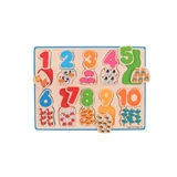 Wooden puzzle Numbers and colors, +1 year, Big Jigs