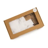 Mousseline pakket met ruches, 8 stuks, +0 maanden, Wit, Twindeco