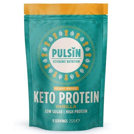 Pudra proteica Keto cu vanilie, 252 g, Pulsin