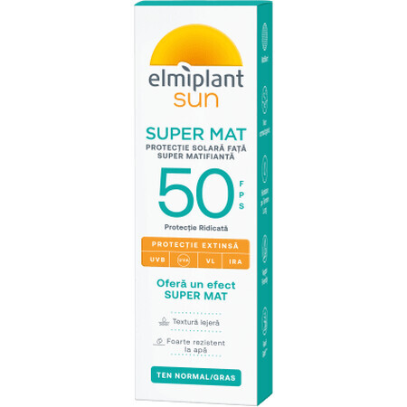 Elmiplant Sonnenschutz Mattierende Gesichtscreme SPF50, 50 ml