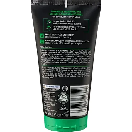Balea MEN Haargel Maximum Power, 150 ml