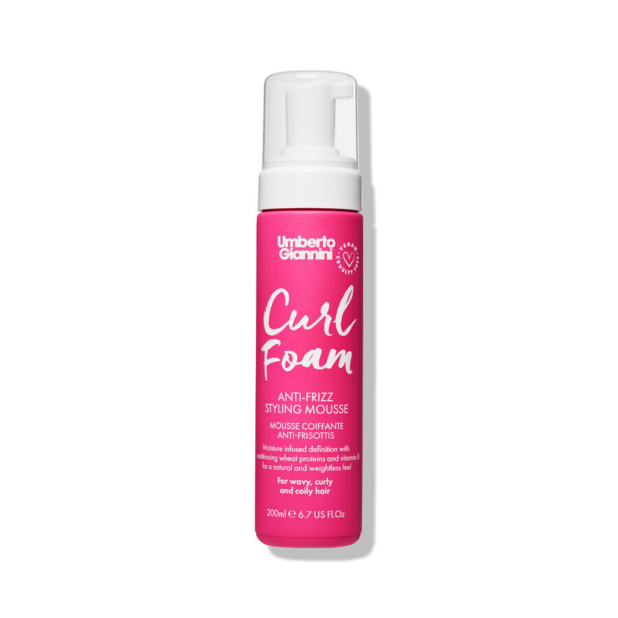 Umberto Giannini Anti-Frizz-Styling-Mousse für lockiges Haar, 200 ml