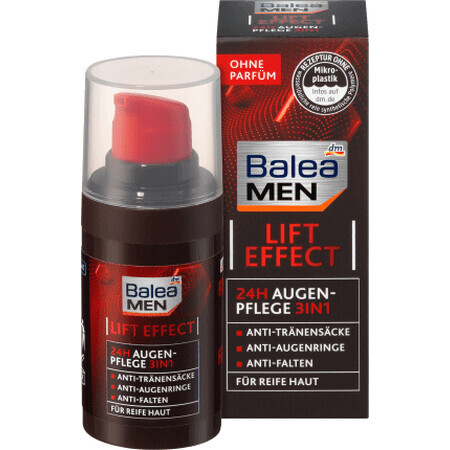 Balea MEN Crema de ojos Efecto Lift 24h 3en1, 15 ml