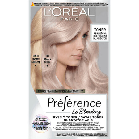 Loreal Paris PRÉFÉRENCE Nuanțator acid de păr semipermanent Pearly Boost, 1 buc