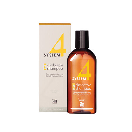 Sampon cu climbazol pentru scalp si par uscat tratat prin culoare System 4, 215 ml, Sim Sensitive