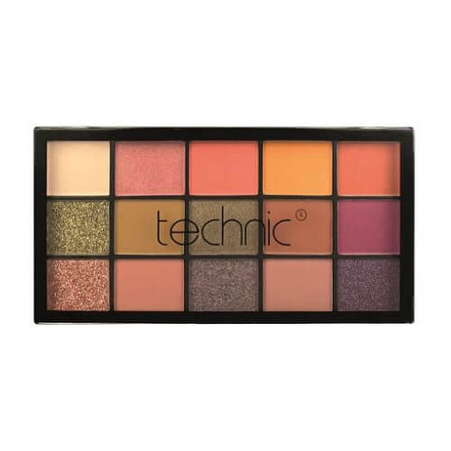 Lidschatten-Palette, Technic, Cinnamon Swirl, 15 Farben