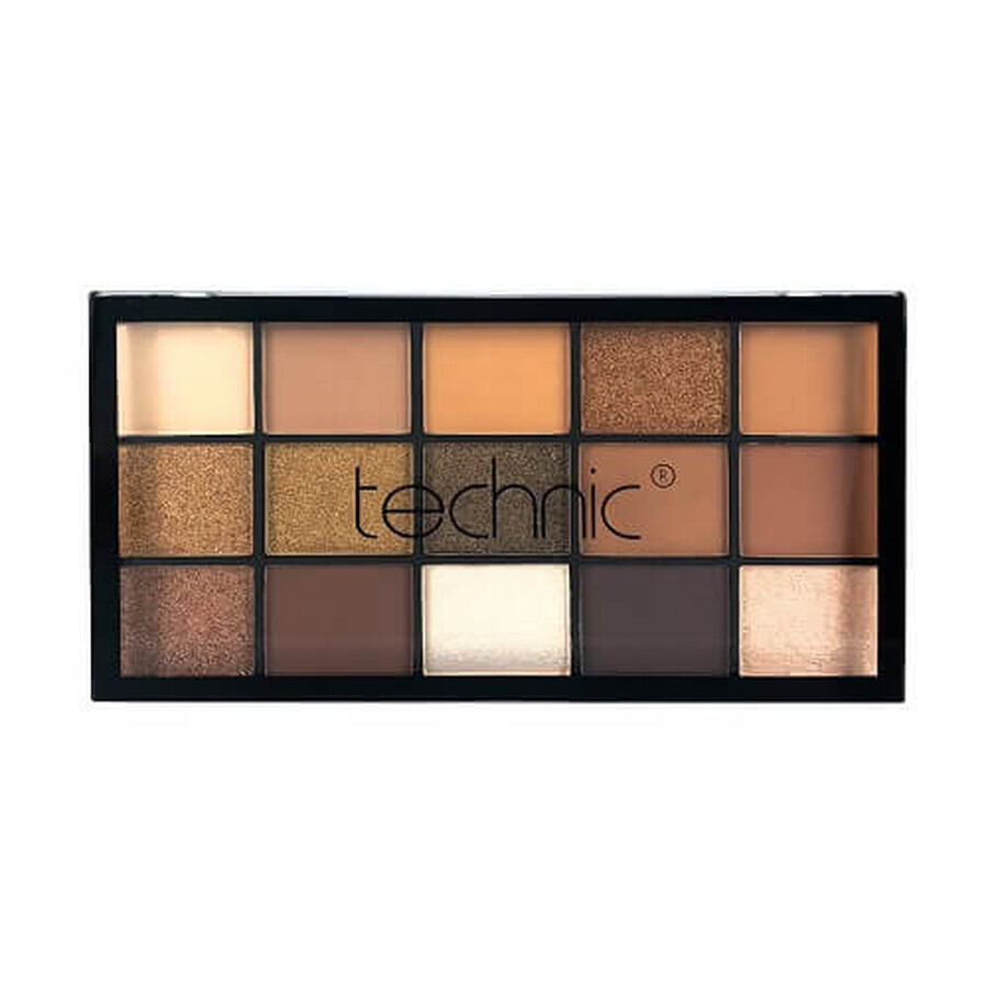 Lidschattenpalette, Technic, gepresste Pigmente, Boujee, 15 Farben