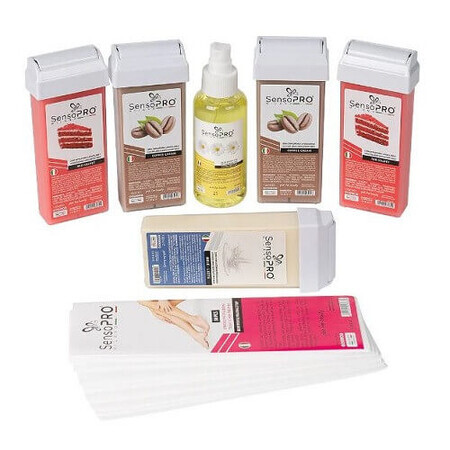 Waxing Kit Waxing Supplies, SensoPro, 5 Tanks Wax, Waxing Öl, Waxing Strips