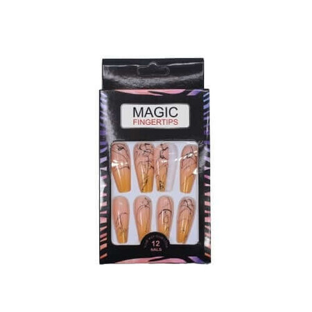 Set mit 12 natürlich aussehenden falschen Fingernägeln, Magic Fingertips, 05