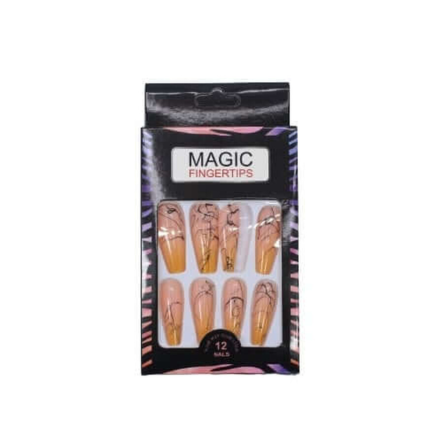 Set mit 12 natürlich aussehenden falschen Fingernägeln, Magic Fingertips, 05