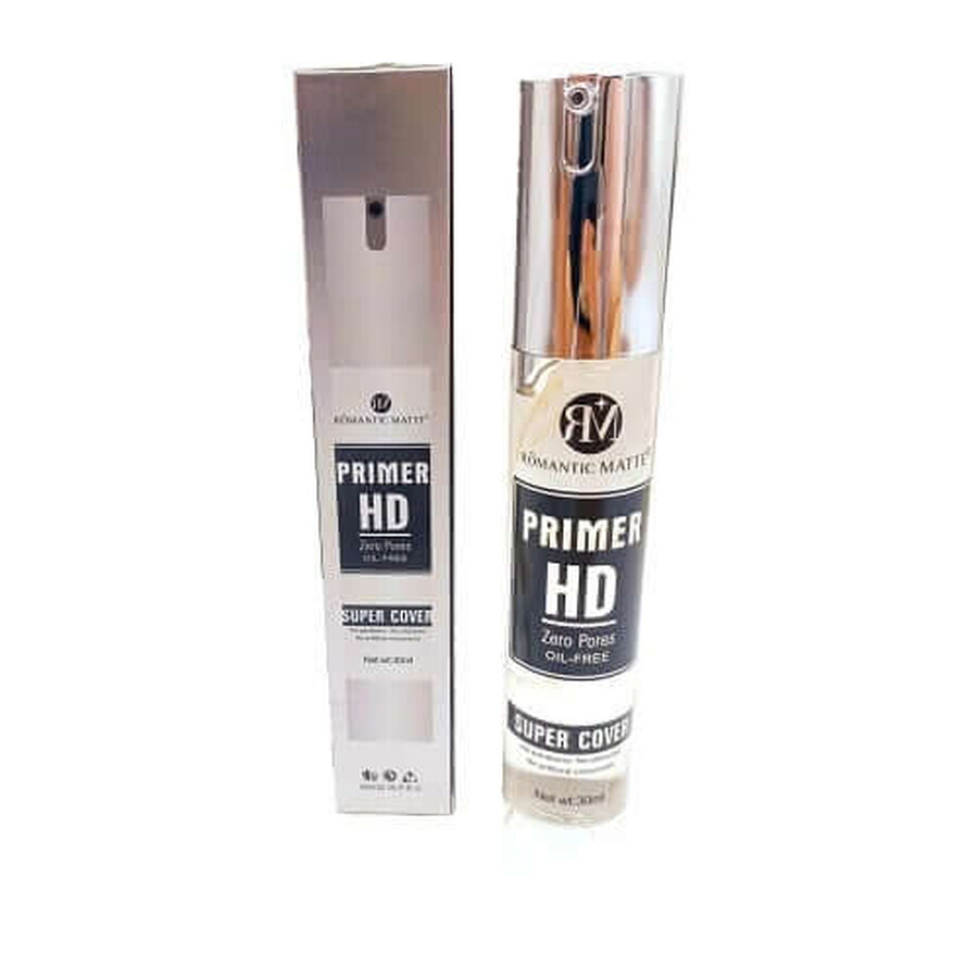 Make-up primer for reducing pores, Makeup, Romantic Matte, HD Super Cover, 30 ml