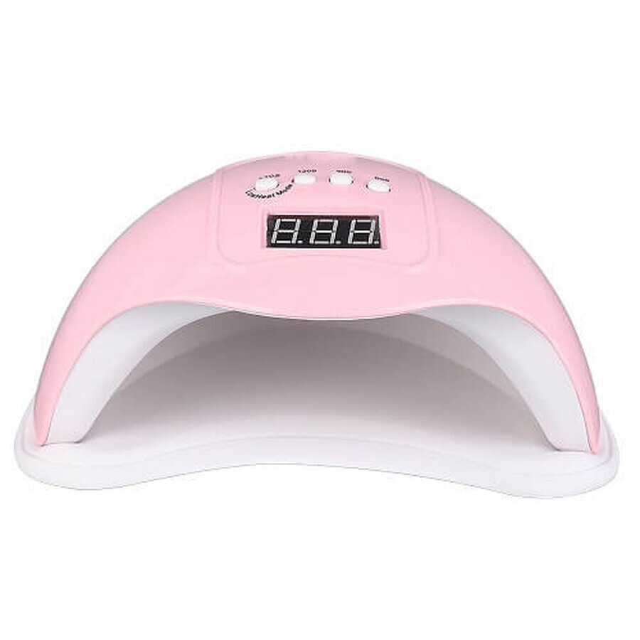 Lámpara UV para uñas, SUN, 48W, con pantalla LED, temporizador y secado rápido, Rosa