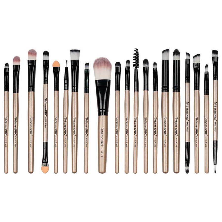 Set mit 20 Makeup-Pinseln, Nude, inkl. Aufbewahrungsetui