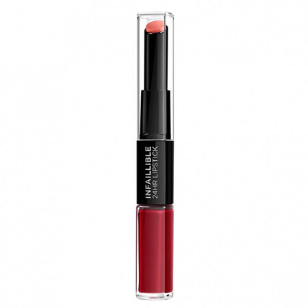 Lápiz de Labios Líquido L'Oréal Paris Infaillible 24H 700 Boundless Burgundy Resistente a la Transferencia,