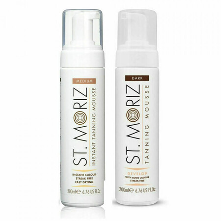 Set de 2 mousses autobronzantes professionnelles St Moriz Instant Tanning Mousse