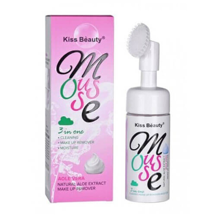 Nettoyant avec dispositif de nettoyage, Kiss Beauty, Mousse nettoyante, Aloe Vera, 150 ml