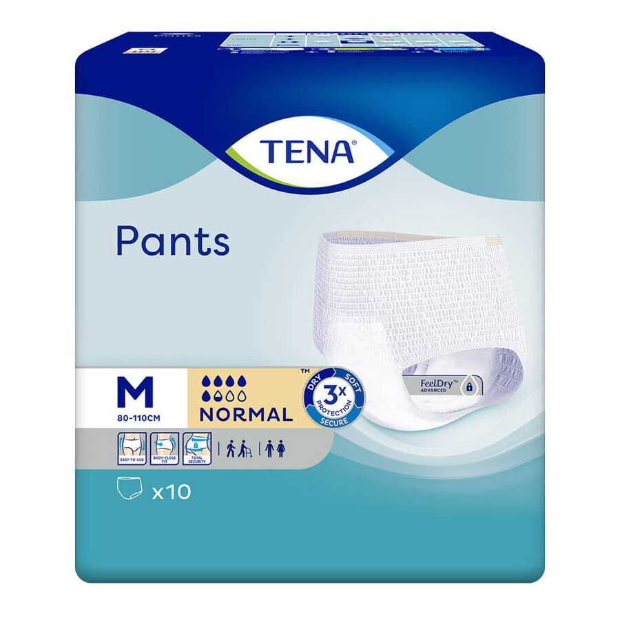 Scutece tip chilot Pants Normal M, 10 bucati, Tena