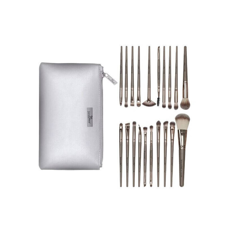 Set of 20 Makeup Brushes, SensoPro, Nude, Bag included