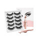 Set 5 Paar magnetische falsche Wimpern, Makeup, Tus Magnetic und Wimpernapplikator, 029