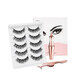 Set mit 5 Paar magnetischen falschen Wimpern, Make-up, Tus Magnetic und Wimpernapplikator, 017