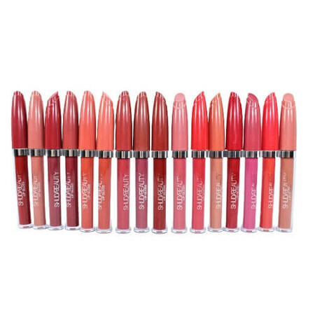 Set mit 16 flüssigen Lippenstiften, Make-up, Lipgloss