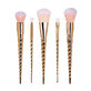 5er Set Schminkpinsel, Makeup, Einhorn, Rose Gold