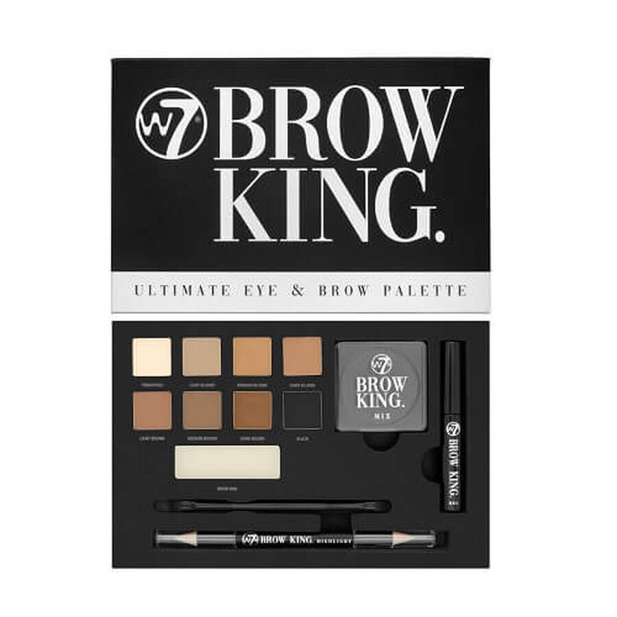 Kit para cejas, W7, Brow King Ultimate