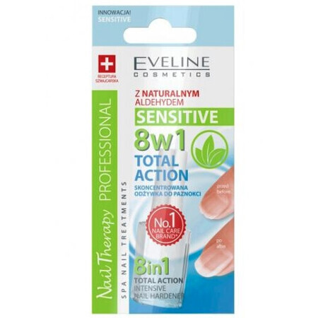 Eveline Nail Therapy 8in1 Total Action Conditioner pour ongles sensibles 12ml