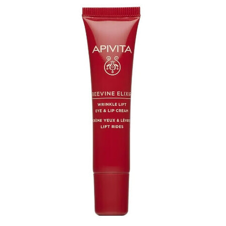 Apivita Beevine Elixir, crema lifting intensivo para contorno de ojos y labios, 15 ml