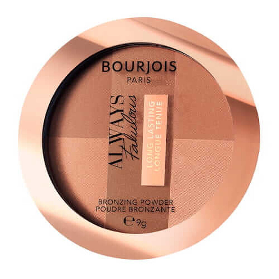 Bourjois Always Fabulous Bronzing Powder for Bronze Highlighter 002 Dark, 9g