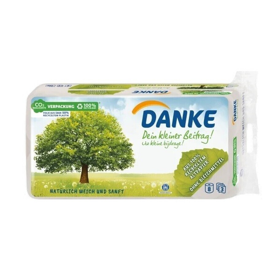 Danke, Toilettenpapier, 8 Rollen