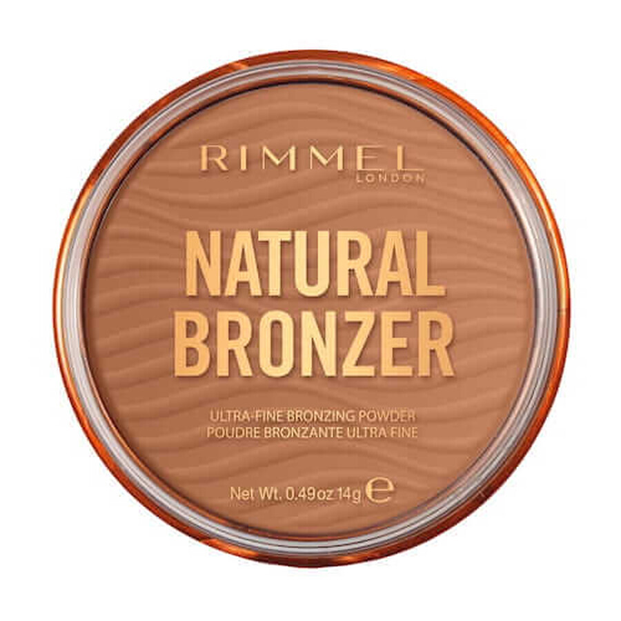 Rimmel Natural Bronzer Bronzer con Illuminating Glitter Bronzer 002 Sunbronze, 14g