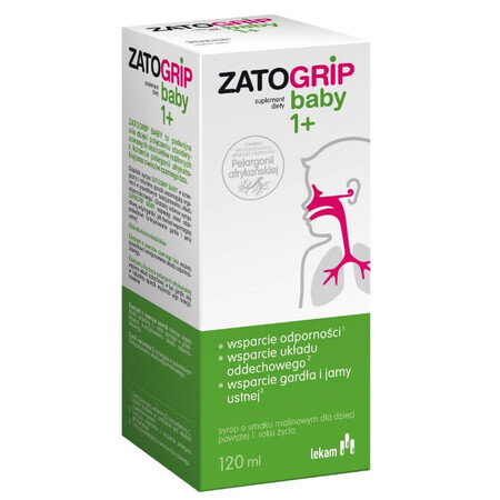 ZatoGrip Sirup mit Himbeergeschmack für Kinder ab 1 Jahr 120ml