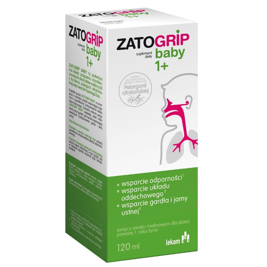 ZatoGrip Sirup mit Himbeergeschmack für Kinder ab 1 Jahr 120ml