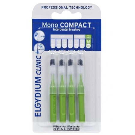 Elgydium Clinic Mono Mono Compact 6 Spazzolino verde 2,2 mm, 4 pz.