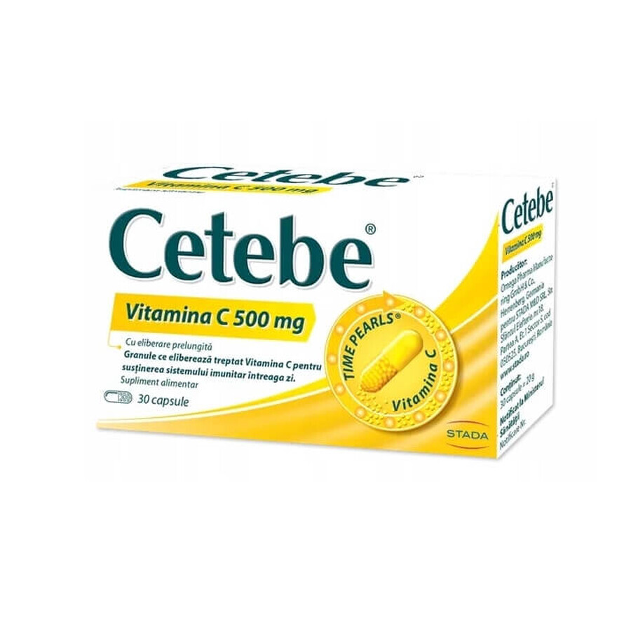 Cetebe Vitamin C 500 mg, 30 Kapseln