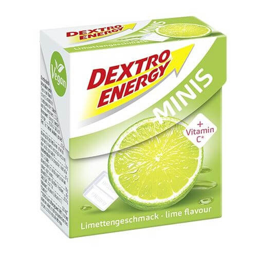 Dextro Minis Limetten-Traubenzucker-Tablette, 50g, Dextro Energy