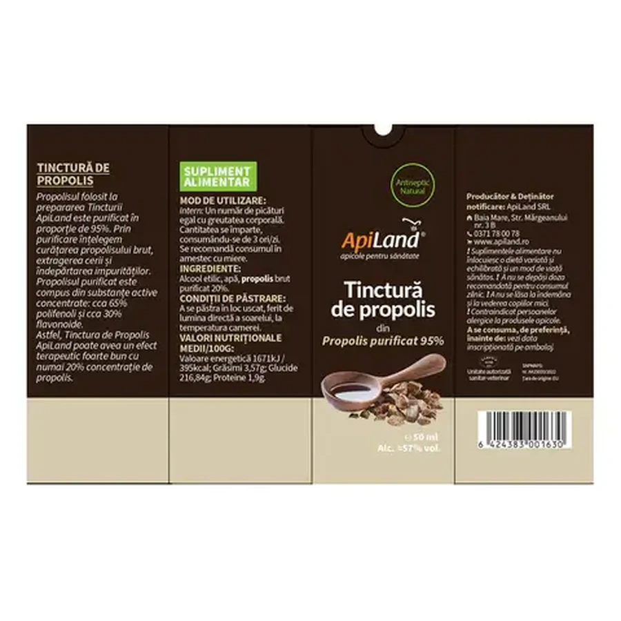 Gereinigte Propolis-Tinktur 95%, 50 ml, Apiland