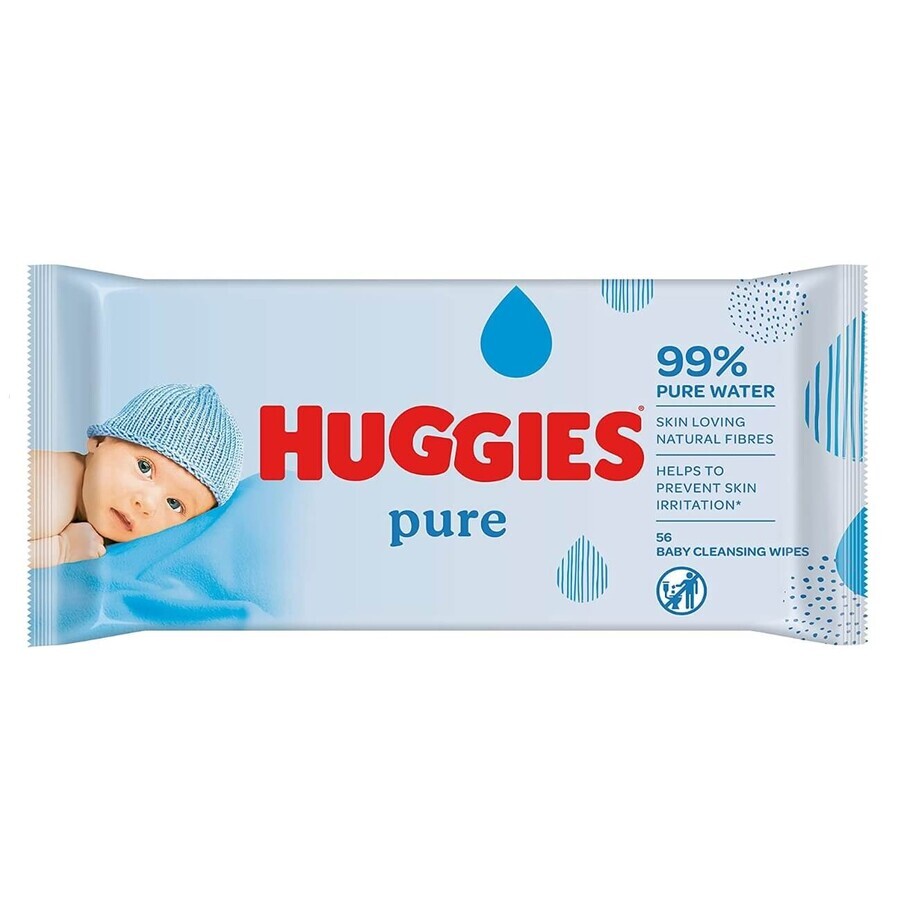 Huggies Pure Baby-Feuchttücher, 56 Stück