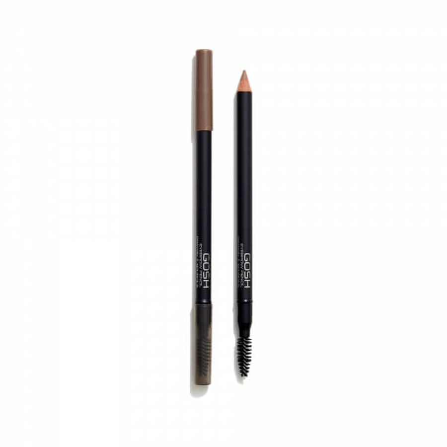Gosh eyebrow pencil with brush 03 Grey Brown, 1.2g