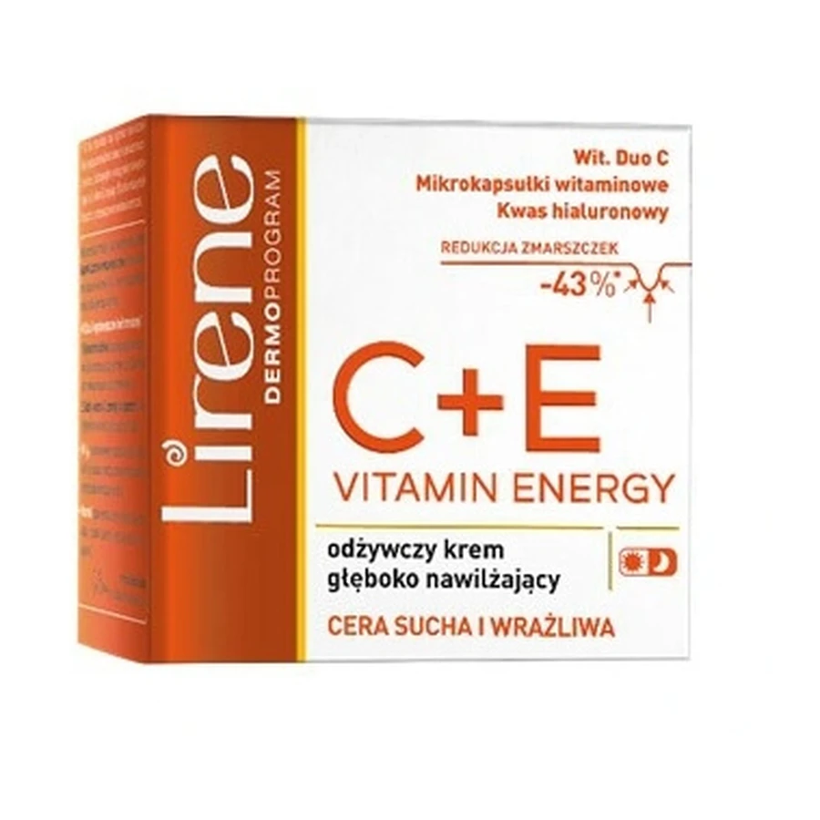 Lirene, Crema Hidratante Profunda C+E Revitalizante Día y Noche, 50 ml