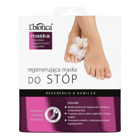 L biotica regenerierende Fußmaske in Form von getränkten Socken 32 ml